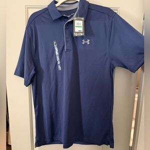 NWT Under Armour Men's Navy Polo Shirt Large with tag
